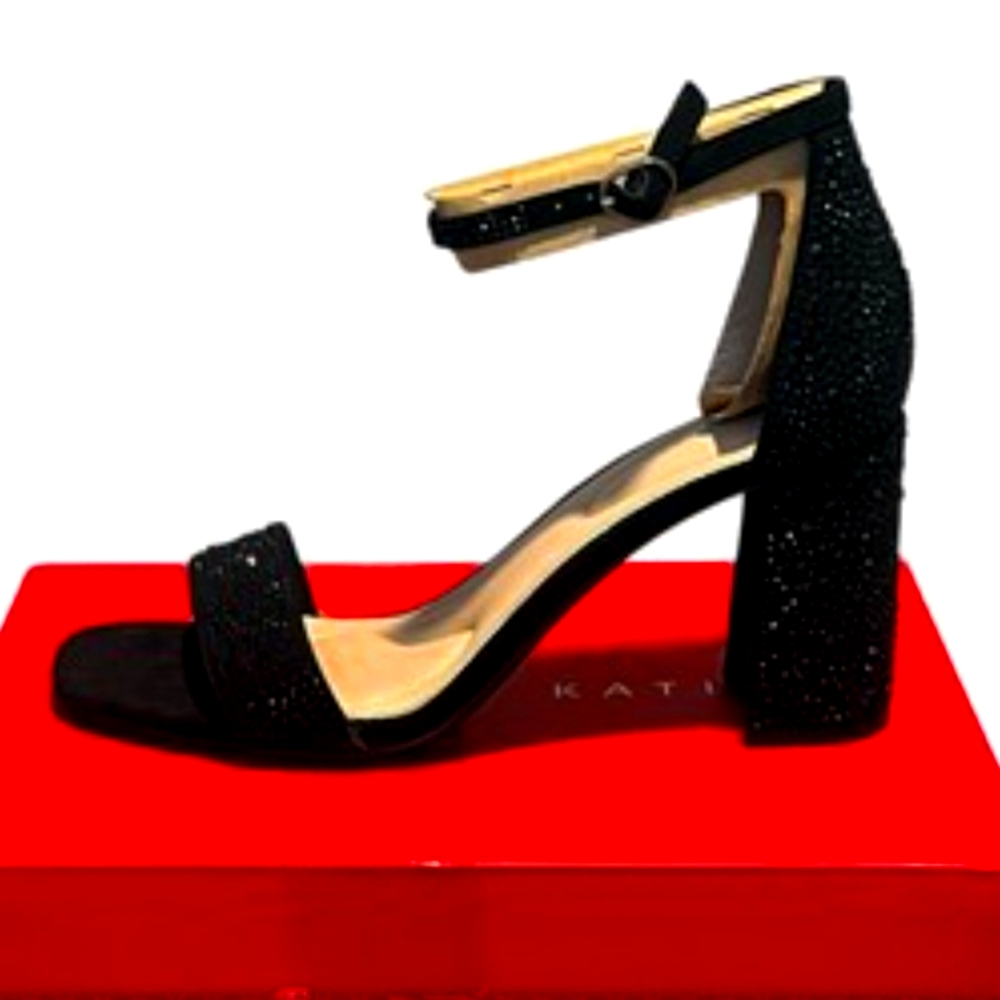 Kelly & Katie  Caital-XW Black Sparkle Heels